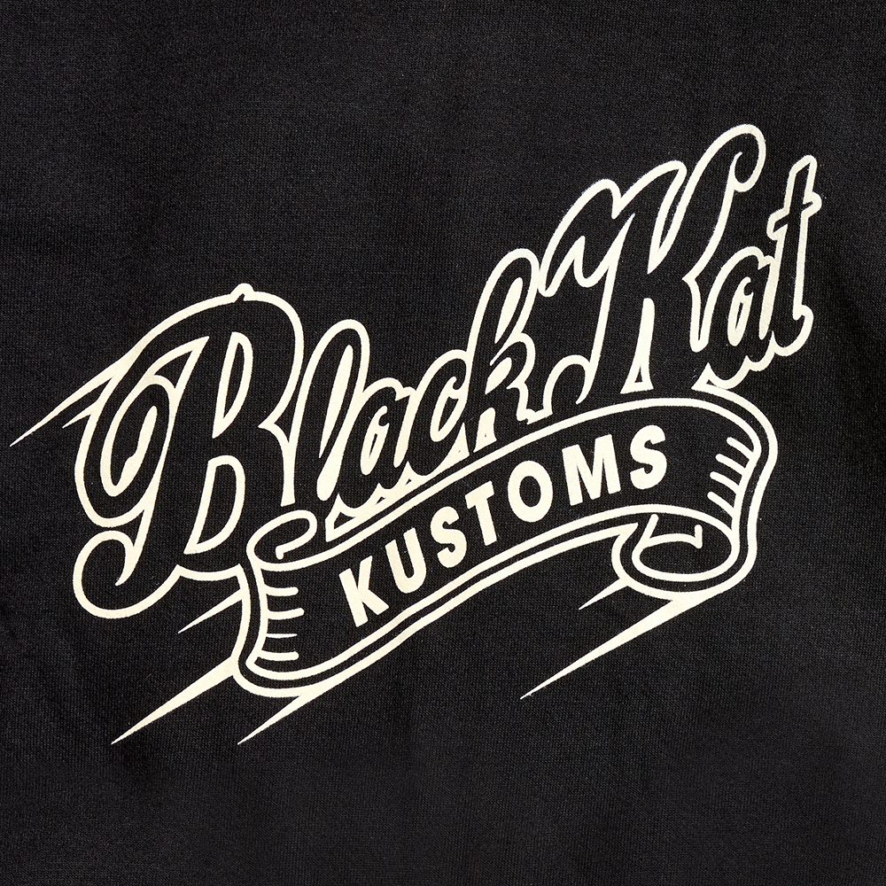 Black Kat Kustoms Youth Hoodie Back Graphic Detail