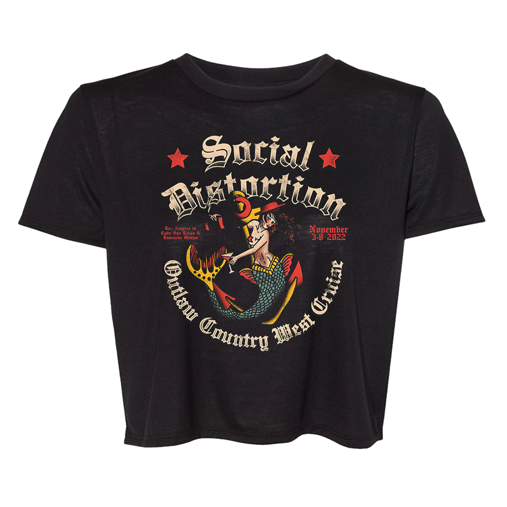 Outlaw Cruise Crop T Shirt Social Distortion Official Store