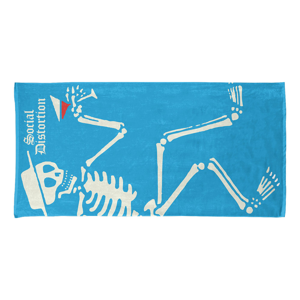 Sipping Skelly Aqua Towel